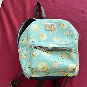 Star Wars Kids Backpack - Mint Green with Baby Yoda